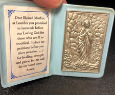 BLESSED MOTHER MARY LADY OF LOURDES PRAYER RAISED FEATURES OBLATE MISSION picture