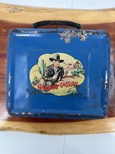 Vintage Hopalong Cassidy Blue Metal Lunch Box Aladdin 1950s No Thermos picture