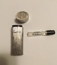 Vintage Cartier Perfum Cologne Travel Dispenser Refillable Atomizer Silver Metal picture