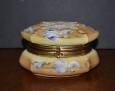 Antique C.F. Monroe Nakara Wave Crest Dresser Jar, Purple Iris picture
