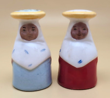 VINTAGE Erphila Art Pottery Salt Pepper Shakers Set Czechoslovakia NUNS Women picture