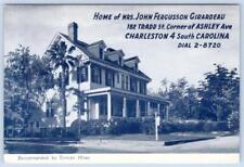 1930's CHARLESTON SC TOURIST HOME DUNCAN HINES JOHN FERGUSSON GIRARDEAU POSTCARD picture