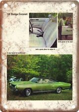 1968 Dodge Coronet Vintage Automobile Ad Reproduction Metal Sign AA109 picture