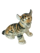 Lomonosov Russian Tiger Figurine Sculpture USSR Siberian Gift Porcelain Vtg Cat picture