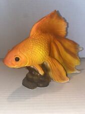 Vintage Universal Statuary Goldfish Statue Figurine Coastal Decoration 1994 Rare picture