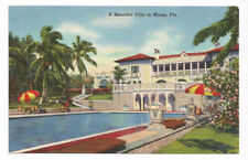Miami Florida FL Postcard Villa Linen picture