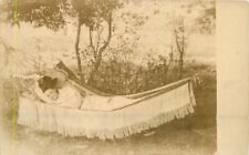 C-1910 Woman sleeping on Hammock RPPC Photo Postcard 21-13528 picture