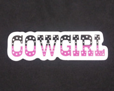 Cowgirl Black & Pink Lettering Western Cowgirl Sticker .58
