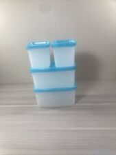 New Tupperware Freeze-It Mini Square Rounds Set of 4 Containers 2.5, 8 oz picture