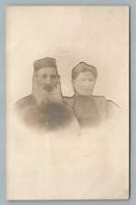 Interesting Jewish Couple in Baltimore Photo Studio RPPC Antique Judaica 1910s picture