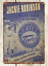 1953 baseball Jackie Robinson  Barnstorming Tour  Program metal picture