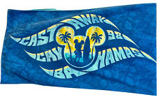 Vintage Disney Cruise Beach Towel 1998 Castaway Cay Mickey Blue Palm Tree Surf picture
