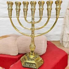 Menorah Jerusalem Temple 11 Inch Height 29 Cm 7 Branches Gold L  picture
