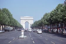 Vintage Photo Slide 35mm 1966 Paris France Champs Elysees Arc De Triomphe picture
