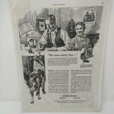 1943 John Deere Advertisement War Bonds Army Navy Flag Dog Country Gentleman picture