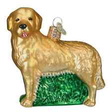 Old World Christmas GOLDEN RETRIEVER (12203) Glass Ornament w/ OWC Box picture