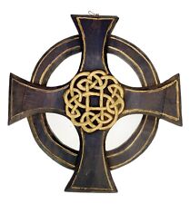 22” Large Wood Wall Cross Celtic Knot Rustic Primitive Renaissance Medieval picture