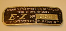 Vintage E-Z Est Way Tin / Metal Kerosene Oil Heater Stove Emblem Badge Original picture