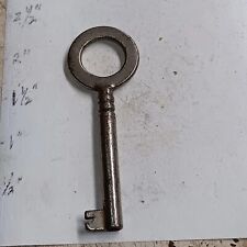 Antique Unbranded Open Barrel Single Bit Steam Trunk Key.  2 1/4