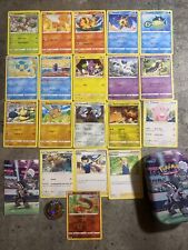 Fusion Strike pokemon mixed card lot of 19 w/Galarian Obstagoon Card,tin & Coin picture