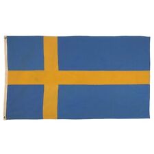 Vintage Sewn Cotton Swedish Flag Cloth Old Nautical Nordic Scandinavia Sweden picture
