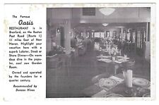 Vintage Connecticut Chrome Postcard Branford Famous Oasis Restaurant Dining Room picture