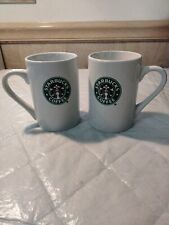 2008 Starbucks Coffee Mug White - Classic Siren Mermaid Logo 10 oz  (Lot of 2) picture