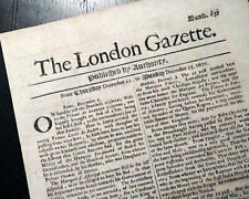 Early and Rare 17TH CENTURY 353 Years Old London Gazette England 1671 Newspaper  picture