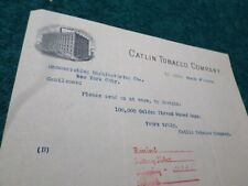 1894 Old Document, Catlin Tobacco Co. St. Louis, Order from NY City picture