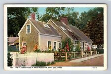 Cape Cod MA-Massachusetts, Oldest House In Provincetown, Vintage c1931 Postcard picture