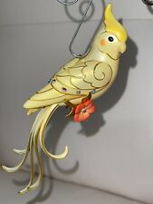 2020 HALLMARK Bird Ornament - CLEVER COCKATIEL SURPRISE - Gold Version picture