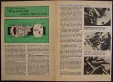 Servicing Auto CLOCKS Electric 1969 vintage How-To INFO picture