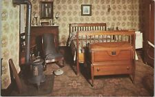 Mary Lincoln's Bedroom Abe Lincoln's Home Springfield IL Chrome Vintage Postcard picture