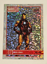 2021-22 Upper Deck Marvel Annual Trading Cards Silver Sparkle Iron Man Card #37 picture