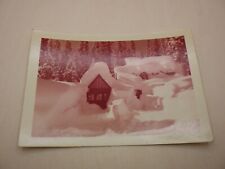 1956 Kodacolor Print Eastman Kodak Company Picture 5x3.5 Inch Snow Cabin Forest picture