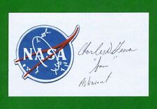 Charles Gemar NASA Space Shuttle Astronaut Signed 3x5 Index Card C11718 picture