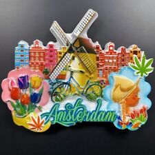 Amsterdam Holland Netherlands Tourism Souvenir Resin Refrigerator Fridge Magnet picture