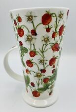 DUNOON DOVEDALE  Alpine Strawberries Ladybugs Flowers Bone China Mug Footed picture