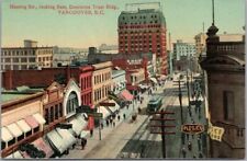 c1910s VANCOUVER, BC Canada Postcard HASTINGS STREET Downtown View / Unused picture