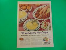 1946 LIPTON'S NOODLE SOUP Quick Country Kitchen Supper art print ad picture