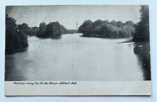 Elkhart IN Indiana Scene Along the St. Joe River Vintage 1909 Postcard D2 picture