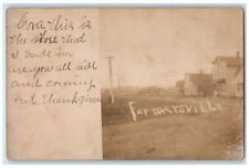 1906 Main Street Candid Amateur Farmersville Station NY RPPC Photo Postcard picture