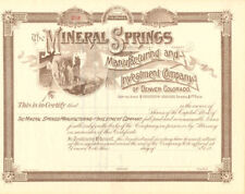 Mineral Springs Manufacturing and Investment Co. of Denver, Colorado - Stock Cer picture