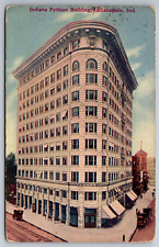 Indiana Pythian Building Dirt Street Downtown Indianapolis IN C1907 Postcard picture