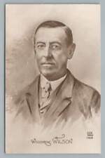 Woodrow Wilson Portrait RPPC Antique Paris French 