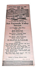 APRIL 1948 PACIFIC ELECTRIC LOS ANGELES SAN FERNANDO VALLEY PUBLIC TIMETABLE #12 picture