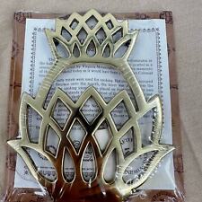 Virginia Metalcrafters Pineapple Brass Trivet New in Box Colonial Prosperity picture