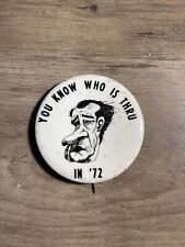anti-Richard Nixon 1972 pres campaign pin button 