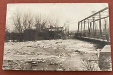RPPC Vintage Real Photo Postcard Ottawa Kansas Main Street Bridge picture