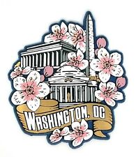Washington D.C. Monuments with Cherry Blossoms Fridge Magnet picture